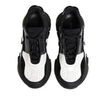 Dolce & Gabbana White Black Logo Airmaster Sneakers Shoes