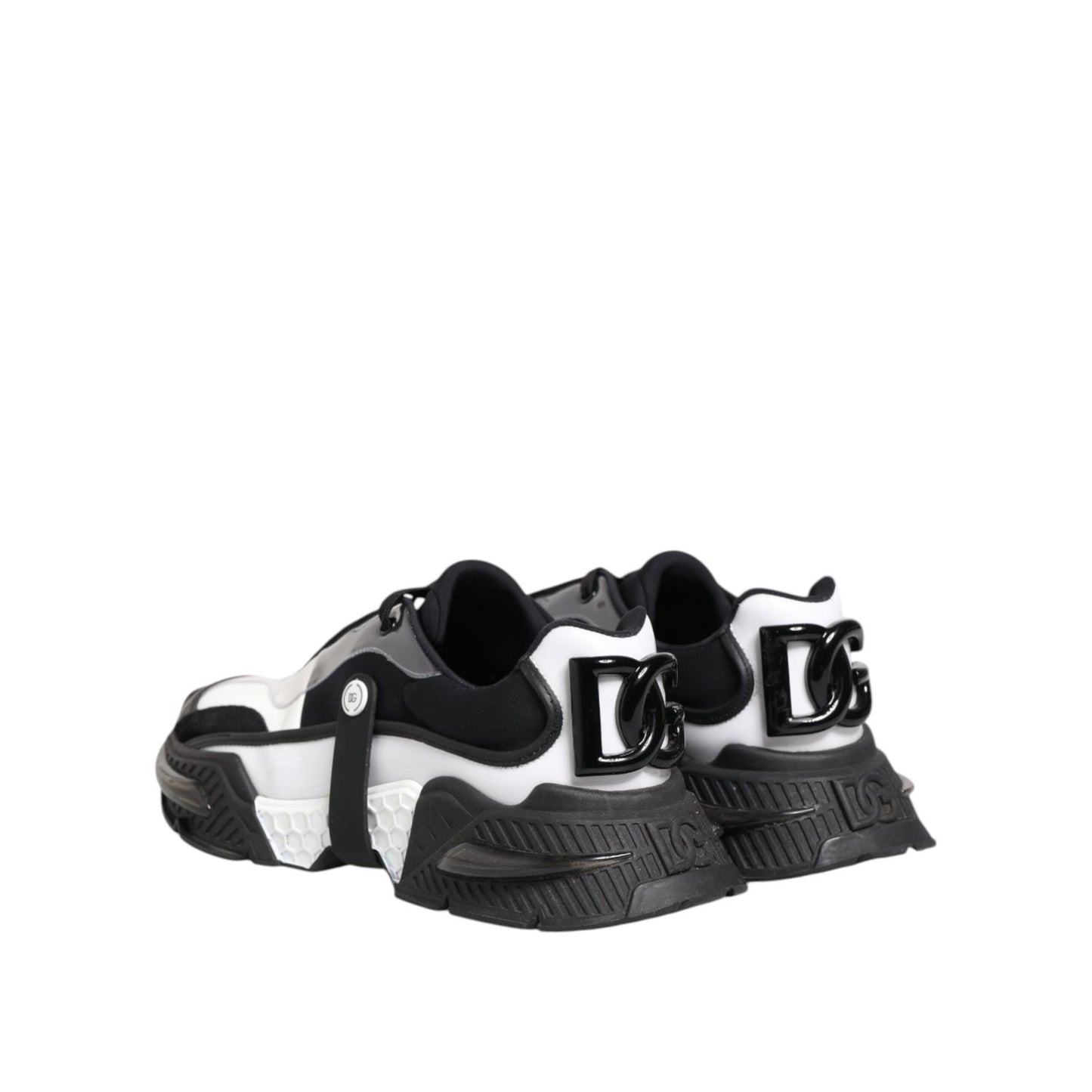Dolce & Gabbana White Black Logo Airmaster Sneakers Shoes