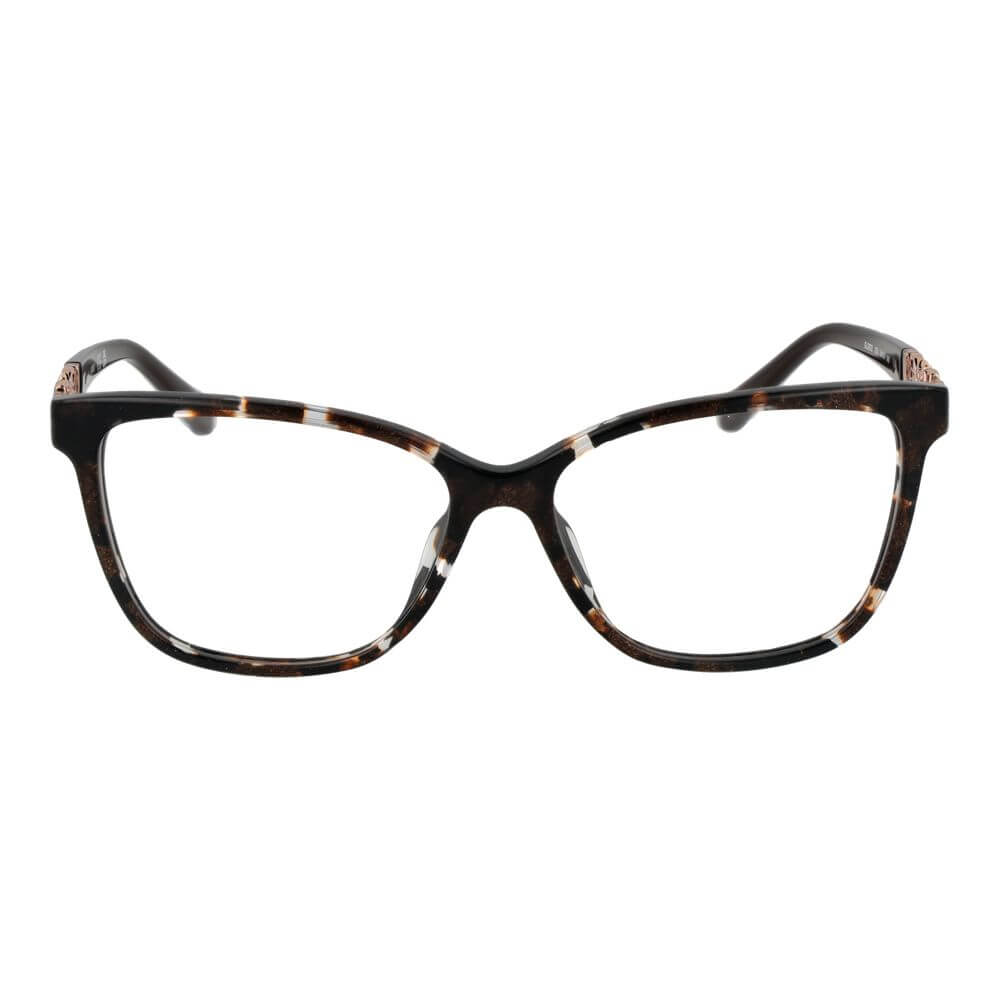 Guess Brown Acetate Glasses (Frames) full-rim design for women with brown color, acetate material, and demo lenses. Includes branded case.
