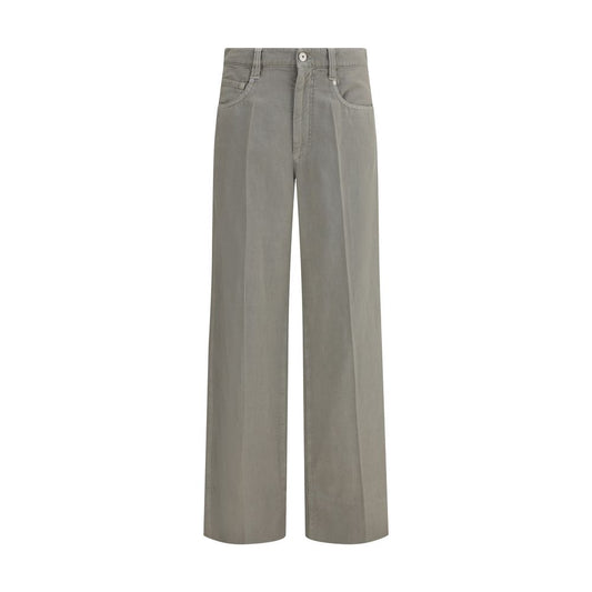 Brunello Cucinelli Bicolor Cotton Relaxed Fit Jeans