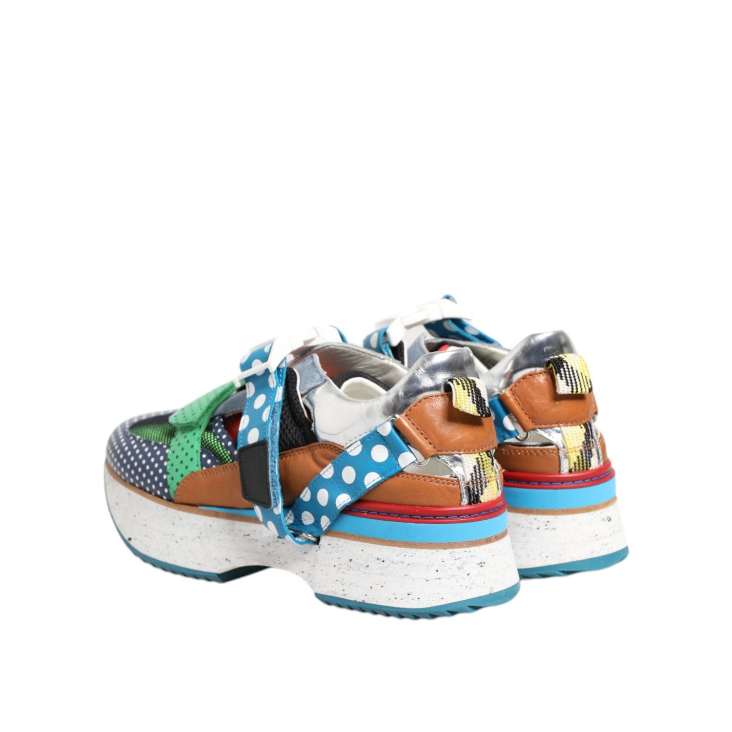 Dolce & Gabbana Multicolor Leather Low Top Sneakers Shoes