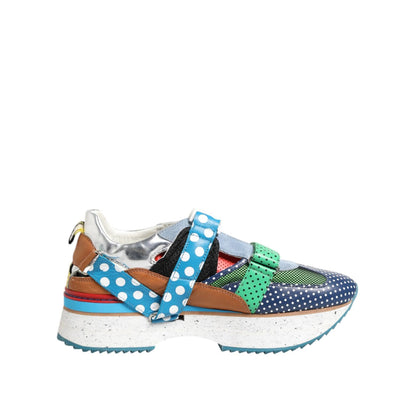 Dolce & Gabbana Multicolor Leather Low Top Sneakers Shoes