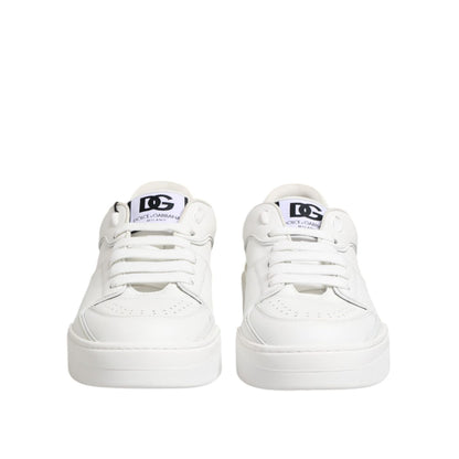 Dolce & Gabbana White Miami Leather Low Top Sneakers Shoes