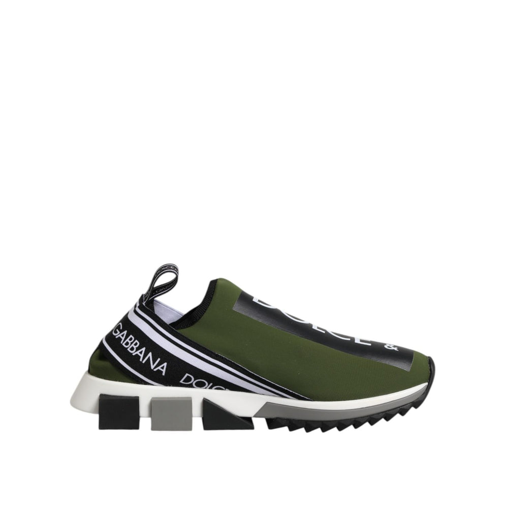 Dolce & Gabbana Green Logo Low Top Sorrento Men Sneakers Shoes