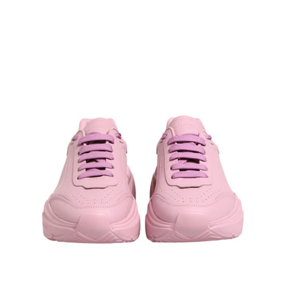 Dolce & Gabbana Pink Leather Daymaster Low Top Sneakers Shoes
