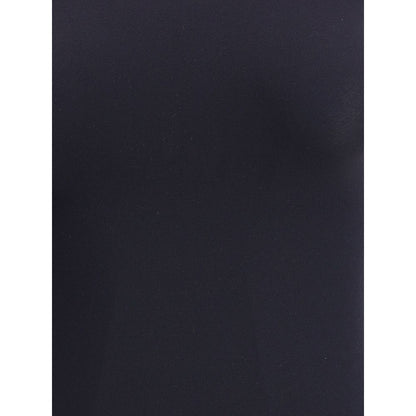 Wolford Black Polyamide Top, seamless sleeveless bodysuit in soft Velvet circular knit fabric for elegant figure-enhancing comfort.