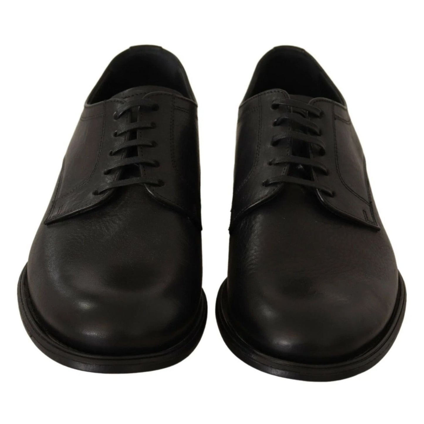Dolce & Gabbana Black Lace Up Leather Men Formal Derby Shoes