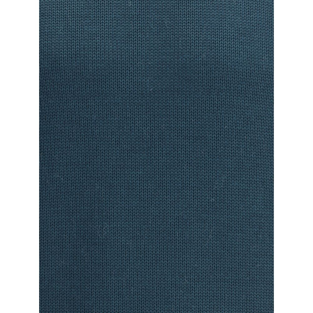 Roberto Collina Green Merino Wool Turtleneck close-up texture showing fine knit in green shade.