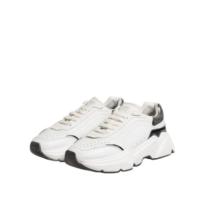 Dolce & Gabbana White Daymaster Leather Low Top Sneakers Shoes