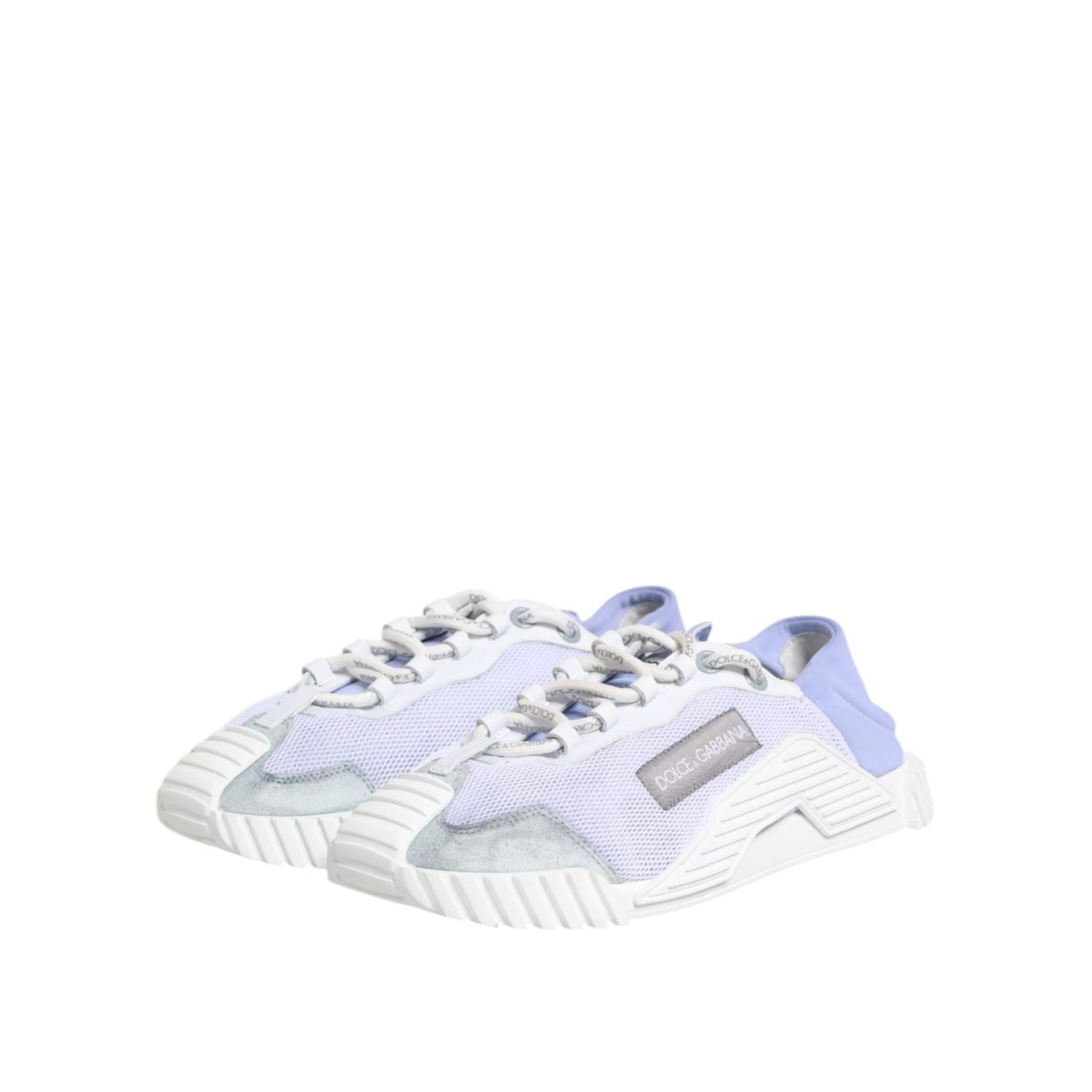 Dolce & Gabbana Purple White NS1 Lace Up Low Top Sneakers Shoes