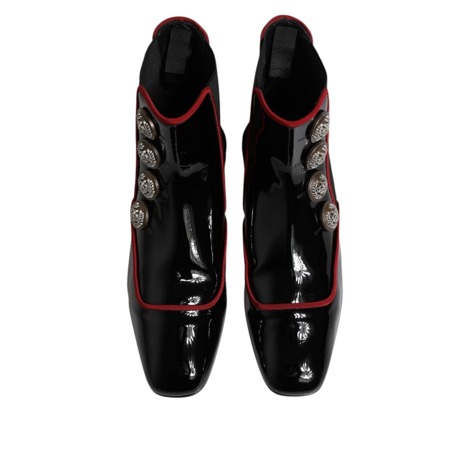 Dolce & Gabbana Black Jackie Buttoned Chelsea Boots Shoes