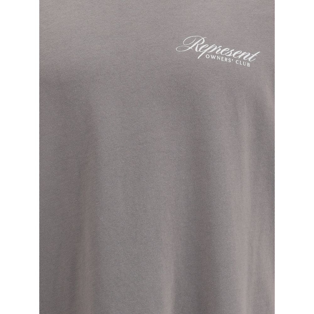 Represent Gray Cotton Sweatshirt with logo detail on front, minimalist style, 100% cotton, made in Portugal.