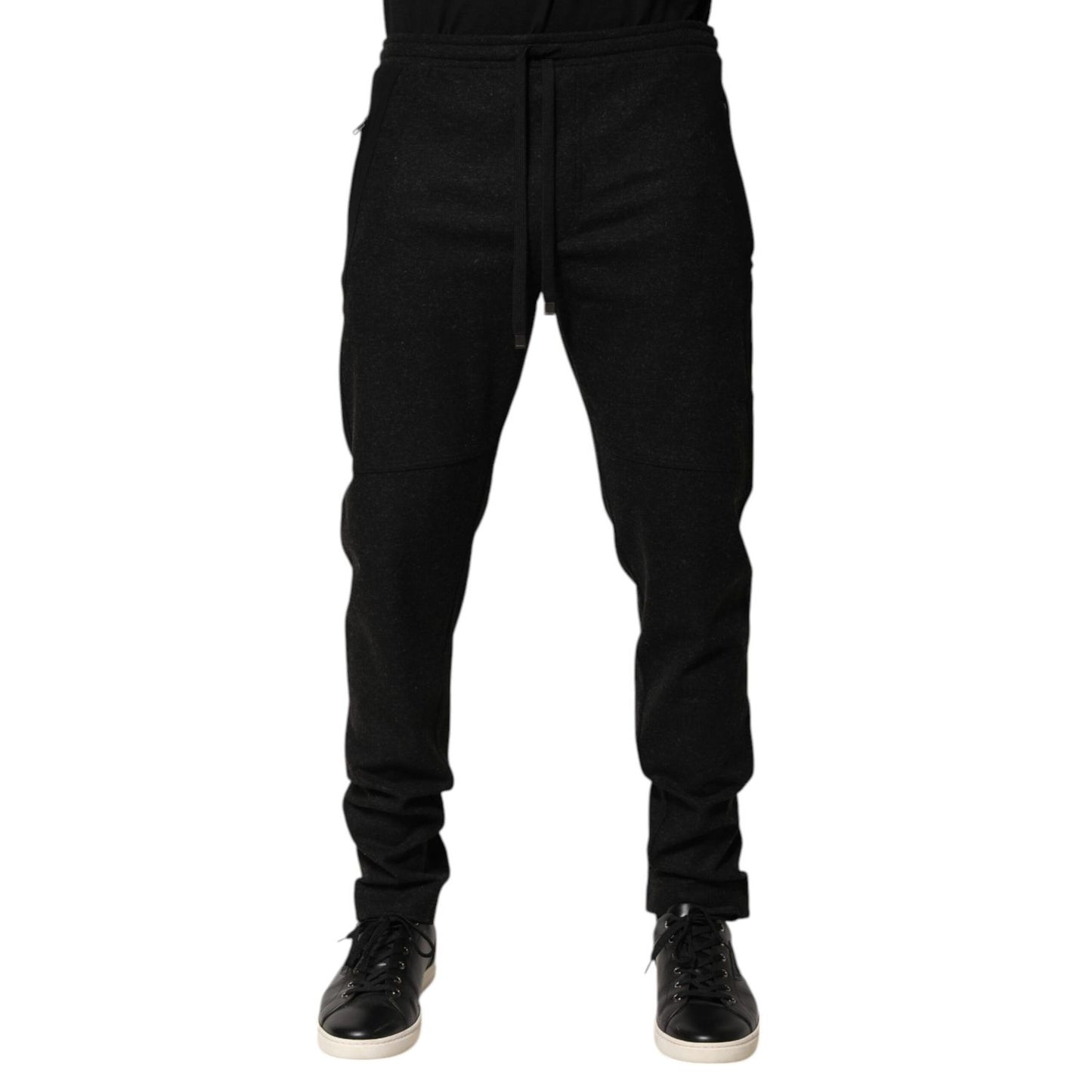Dolce & Gabbana Marl Black Wool Blend Jogger Sweatpants Pants