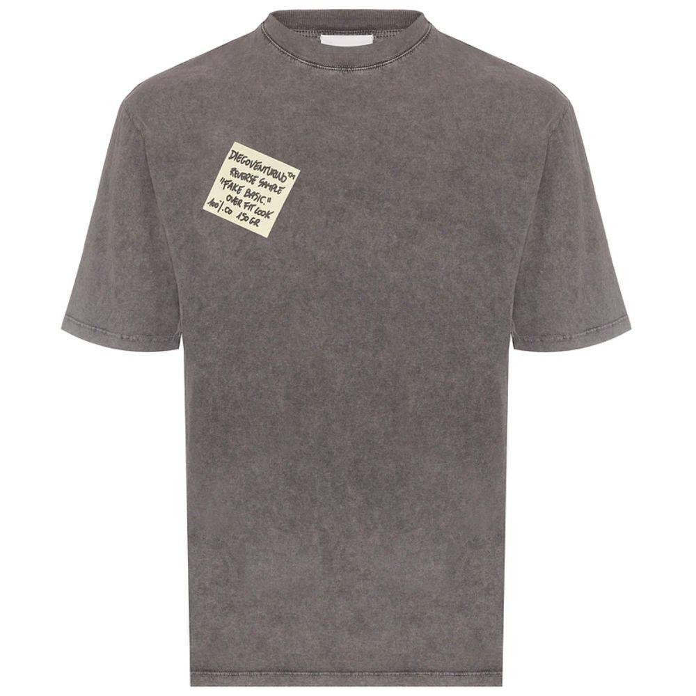 Diego Venturino Gray Cotton T-Shirt