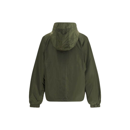 Ganni Green Nylon Shell Jacket