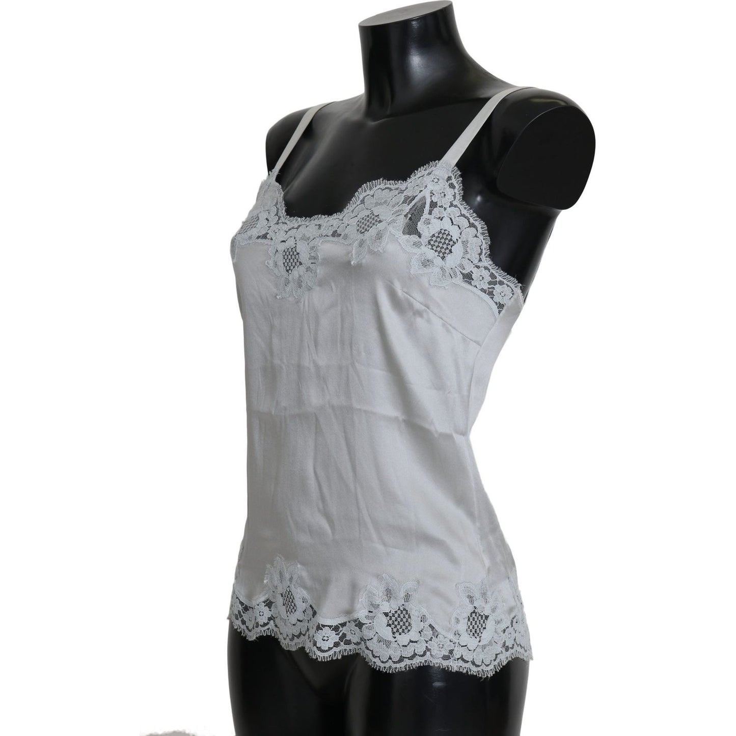 Dolce & Gabbana Green Silk Lace Dress Chemisole Lingerie