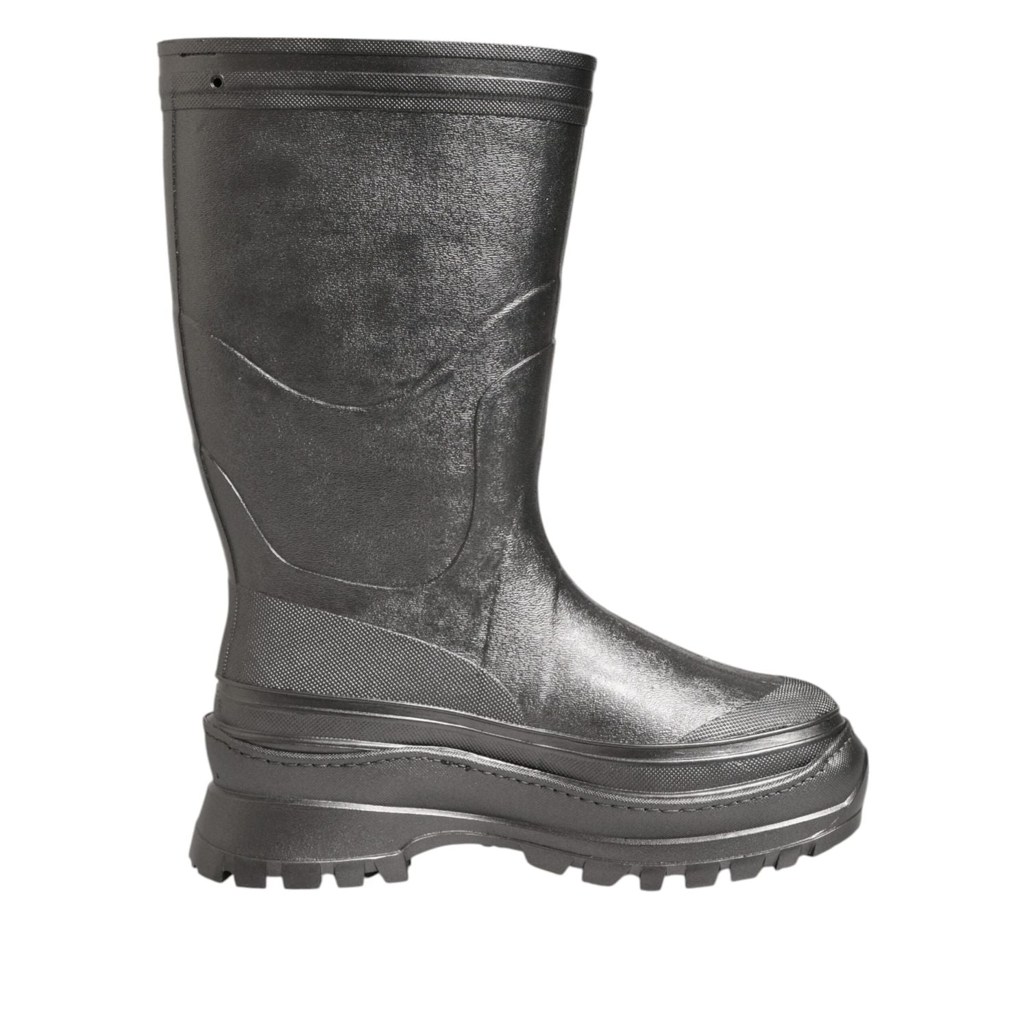 Dolce & Gabbana Black Argento Pull On Rain Boots Shoes