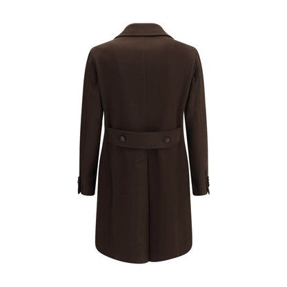 Tagliatore Brown Wool Coat