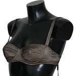 Dolce & Gabbana Brown Regg Balconcino Imbottito Bra Underwear