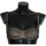 Dolce & Gabbana Brown Regg Balconcino Imbottito Bra Underwear