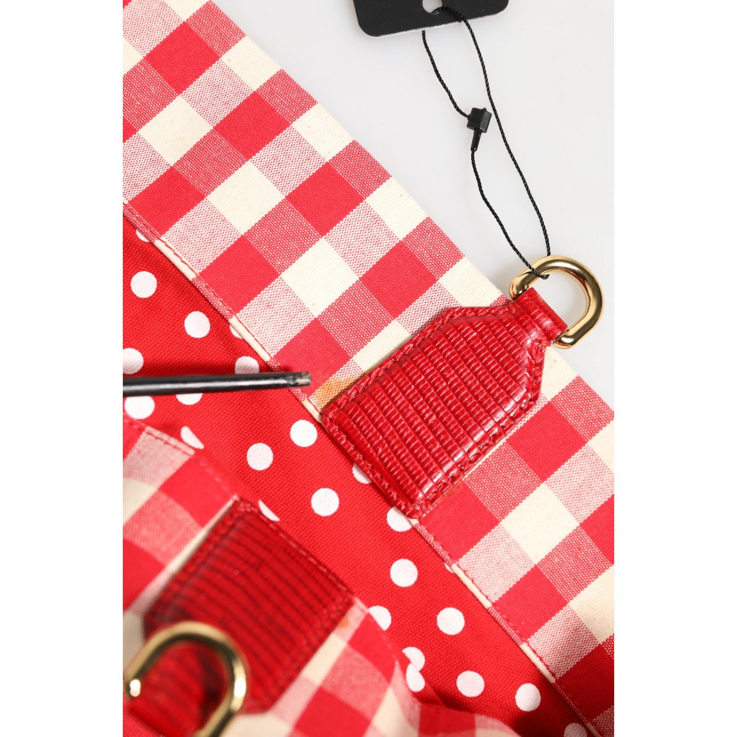 Dolce & Gabbana Red I Love Pizza Rhinestone Embellished Tote Bag