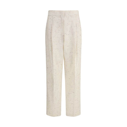 Fabiana Filippi Cream Cotton Casual Pants