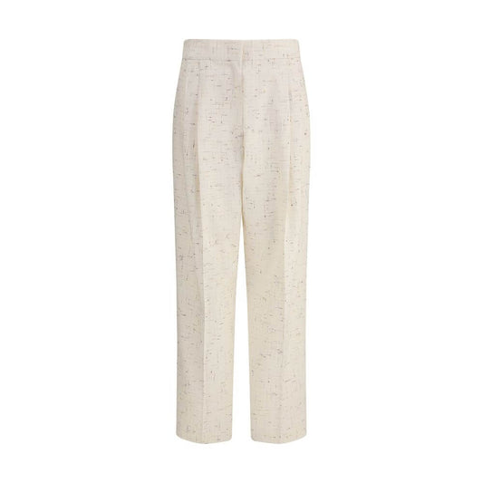 Fabiana Filippi Cream Cotton Casual Pants