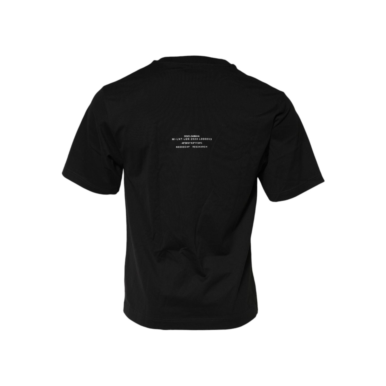 Dolce & Gabbana Black DG Vib3 Print Cotton Crew Neck T-shirt