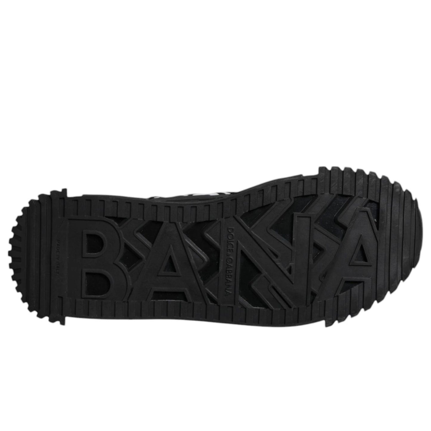 Dolce & Gabbana Black Logo Lace Up Low Top NS1 Sneakers