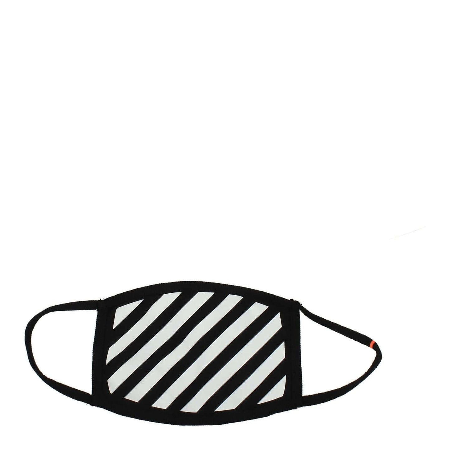 Off-White Black Cotton Facemask with white stripes, casual 100% cotton design, MPN OMRG001R21JER0051001, product code F65848.