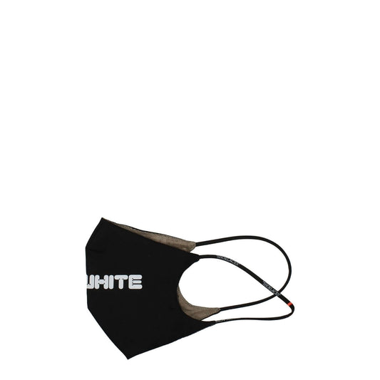 Off-White Black Cotton Facemask with logo design, made of 100% cotton, style casual, MPN OMRG003F21FAB0021001.