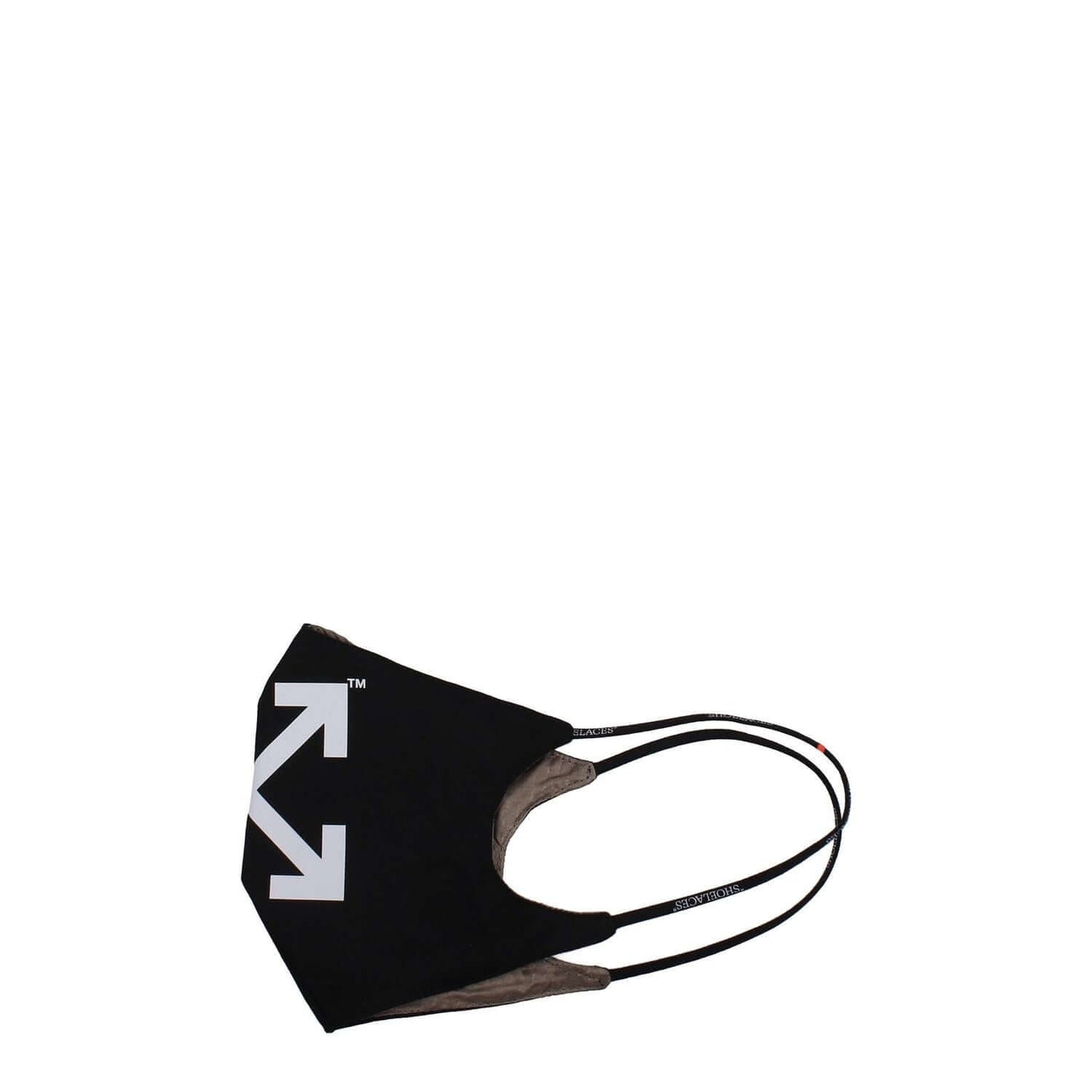 Off-White Black Cotton Facemask with front detail, made of 100% cotton. Casual style designed by Off-White.