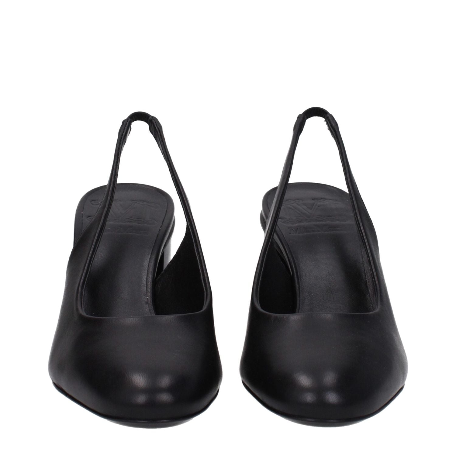 Max Mara Black Leather High Heel Pumps