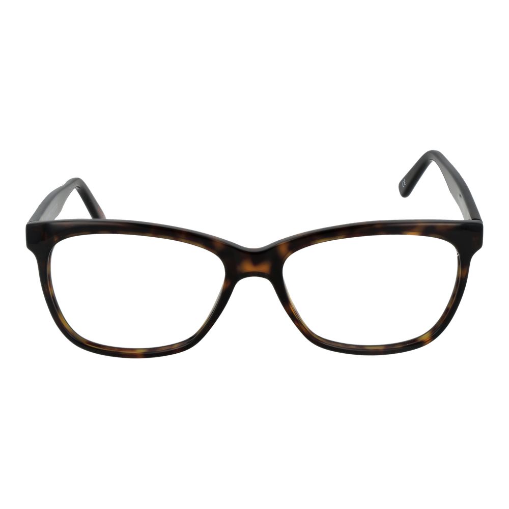 Andy Wolf Brown Unisex Glasses Frame, full-rim acetate, rectangle style with demo lenses, includes branded case.