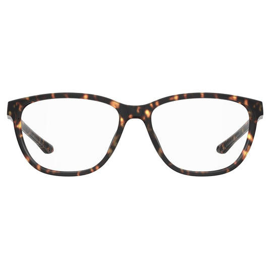 Under Armour Brown Resin Frames UA5038086F415 women's glasses, tortoise shell pattern, dimensions 54/15/140mm, durable resin material.