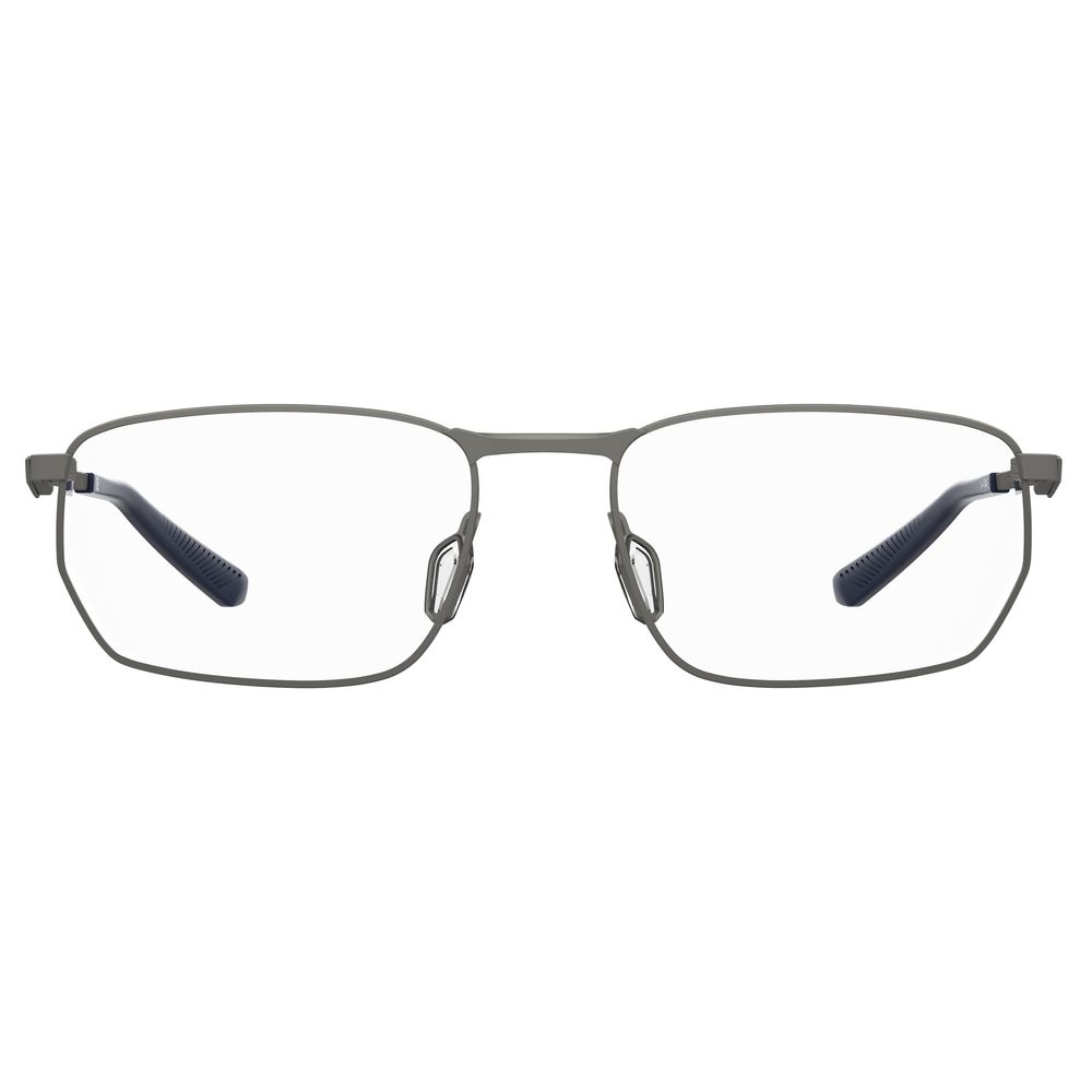 Under Armour Gray Metal Frames glasses with rectangular design, metal material, and dimensions 55/18/140mm for men.