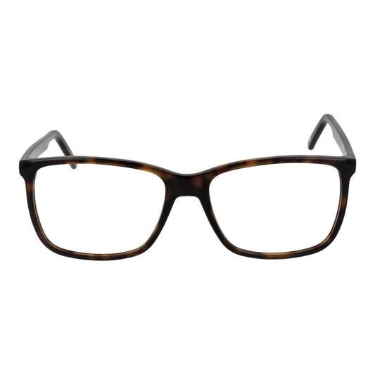 Andy Wolf Brown Unisex Glasses Frame with full-rim acetate style and rectangular demo lenses.