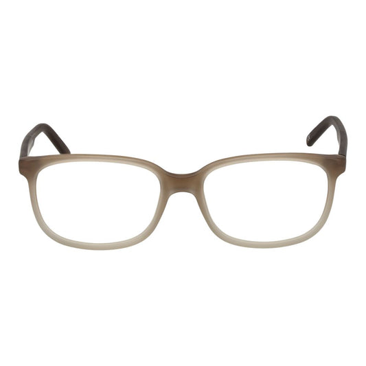 Andy Wolf Brown Unisex Glasses Frame in full-rim acetate with brown coloring, rectangle style, and demo lenses. Includes branded case.
