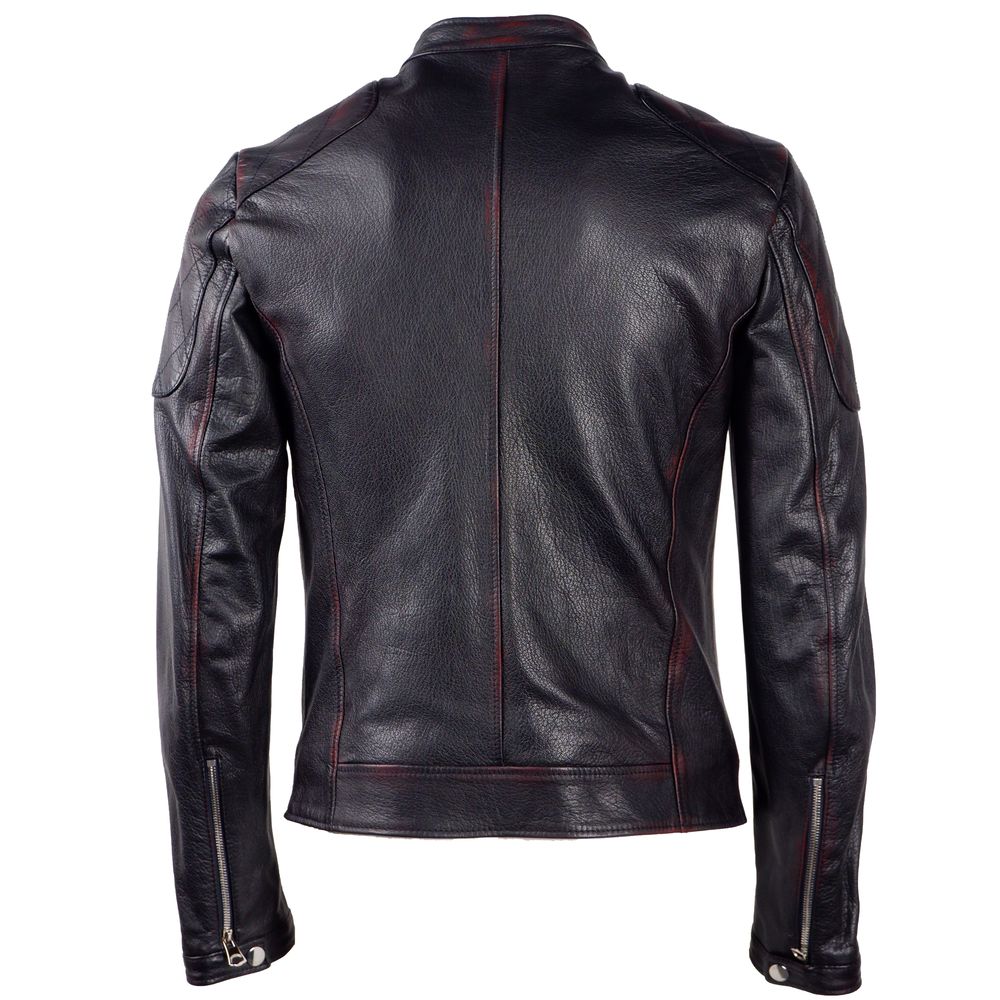 Dolce & Gabbana Black Goatskin Men Jacket