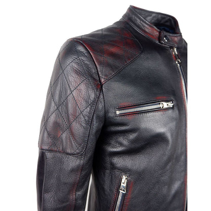 Dolce & Gabbana Black Goatskin Men Jacket