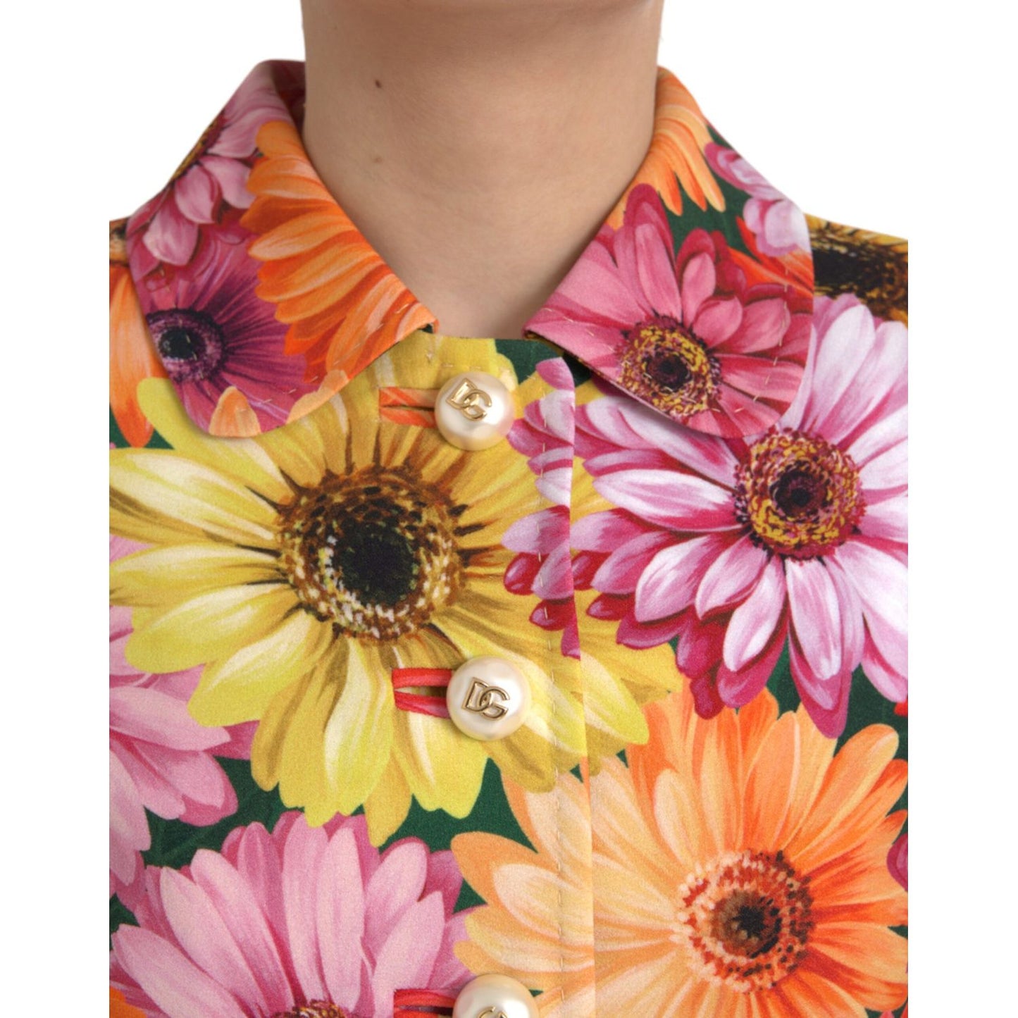 Dolce & Gabbana Multicolor Daisy Print Floral Fantasy Jacket