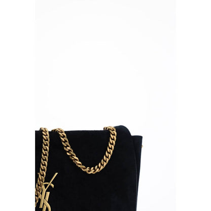 Saint Laurent Black Calf Leather Bos Taurus Shoulder Bag