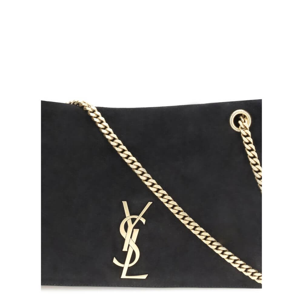 Saint Laurent Black Calf Leather Bos Taurus Shoulder Bag