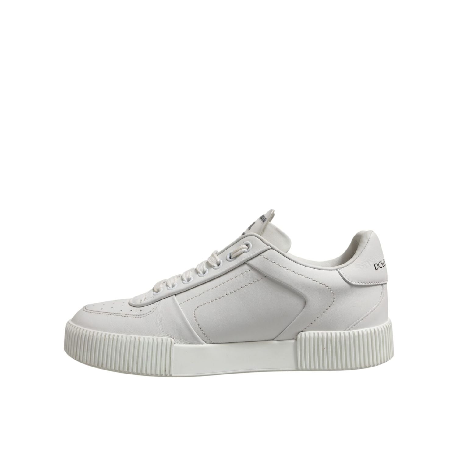 Dolce & Gabbana White Miami Leather Low Top Sneakers Shoes