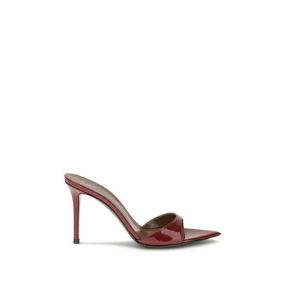 Giuseppe Zanotti Bordeaux Leather Stiletto Heel Sandals, elegant and sophisticated open-toe patent leather design, AW25 collection.