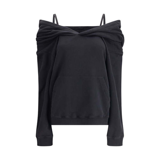 MM6 Black Cotton Sweatshirt