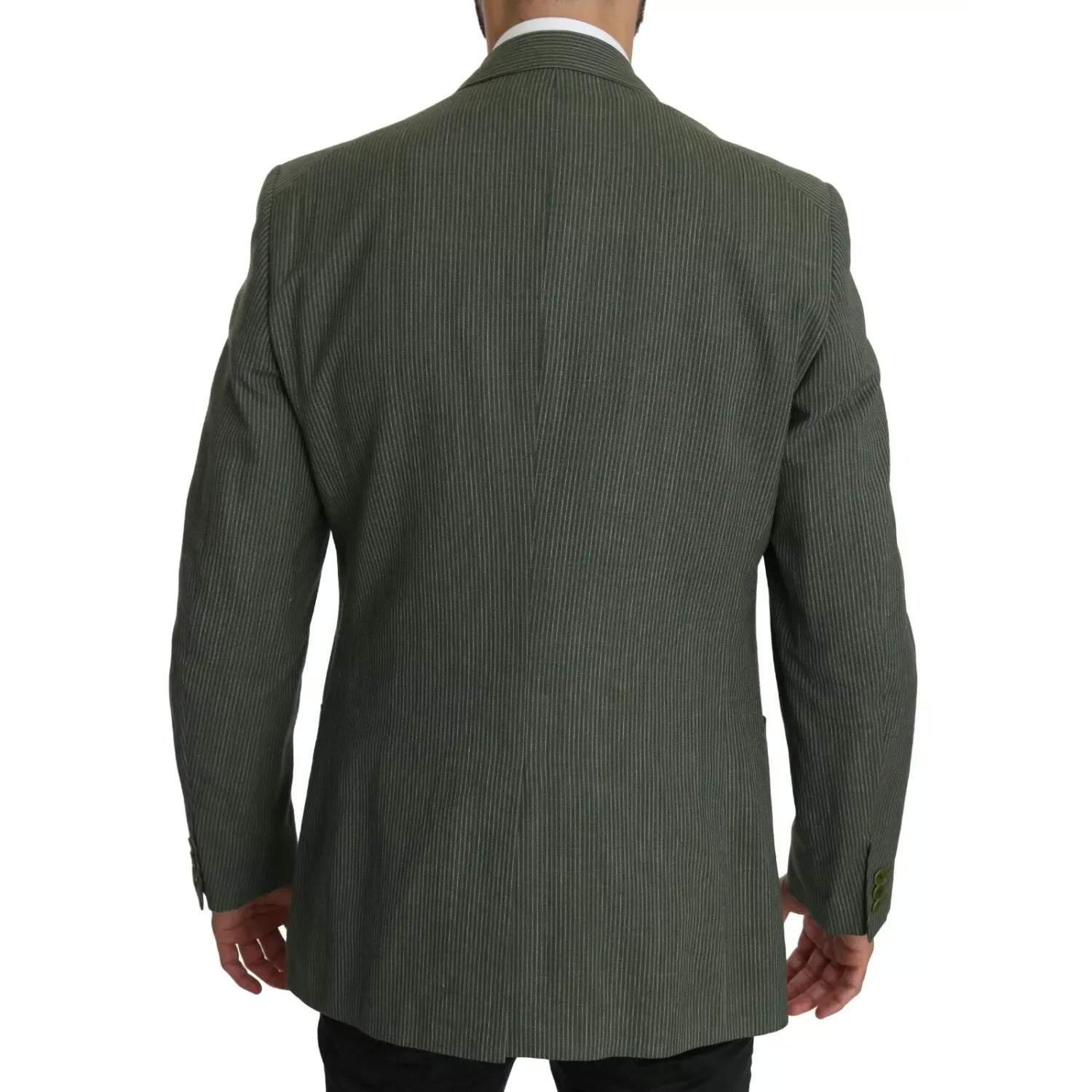 Romeo Gigli Green Linen Blazer One Piece Single Breasted Jacket