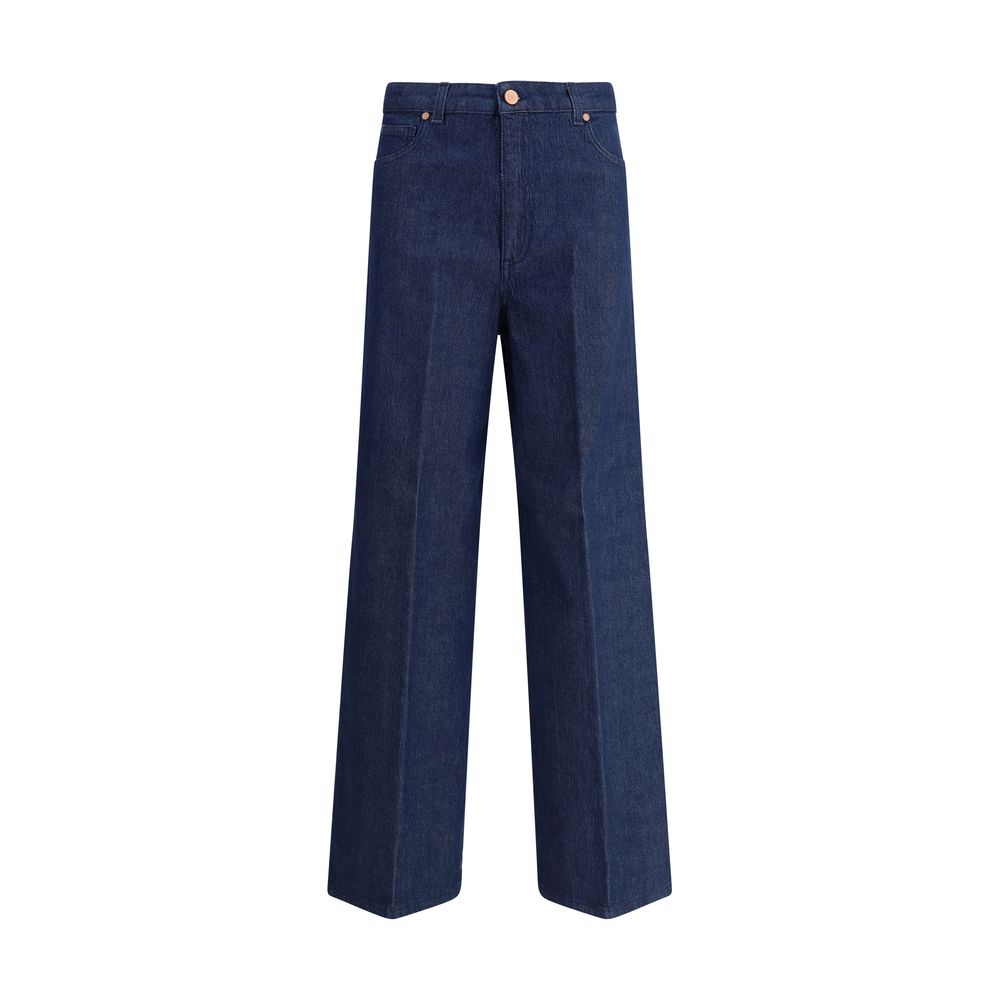 Cruna Blue Cotton Relaxed Fit Jeans