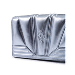 Ferrari Metal light blue GT patent leather bag with chain