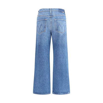 Mother Denim Blue Cotton Cropped Jeans